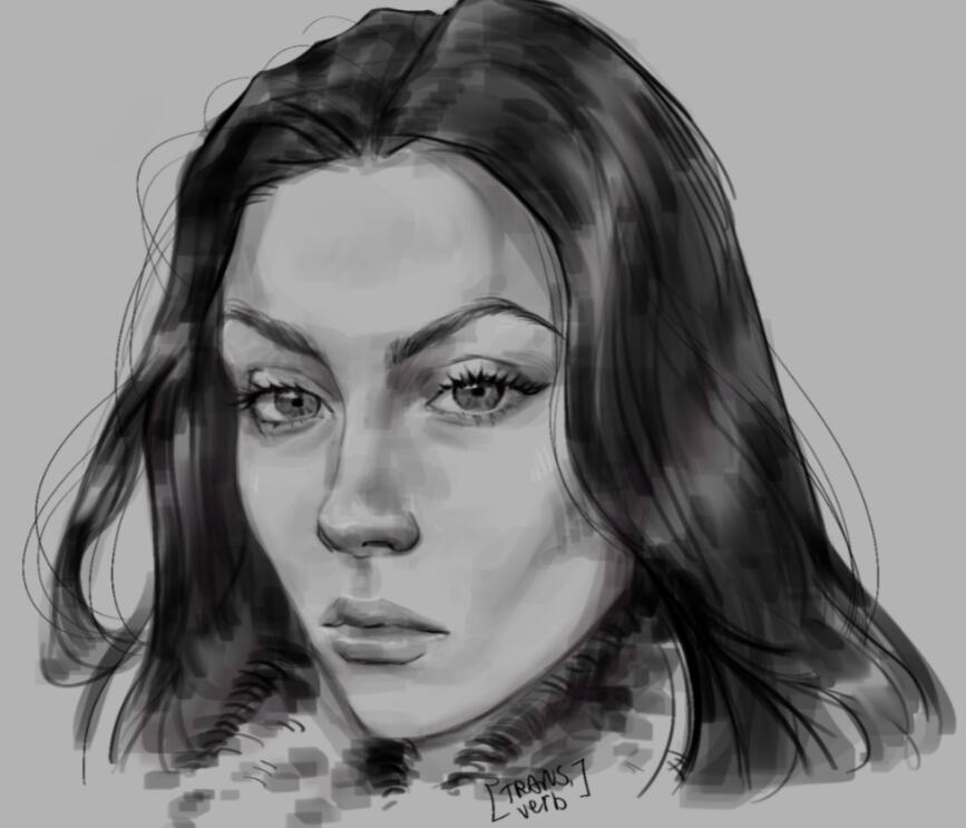 rough sketch bust